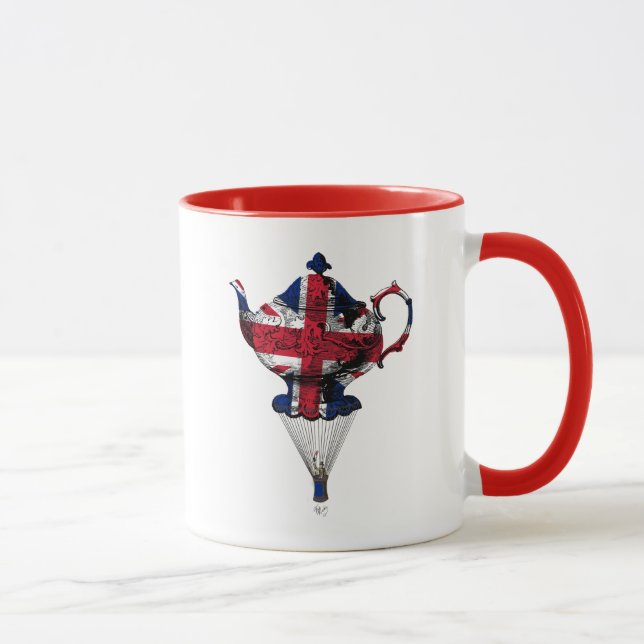 Union Jack Flying Teapot Mug (Right)