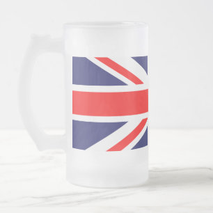 Union Jack Frosted Beer Mug