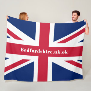Union Jack Fun Custom Saying Fleece Blanket