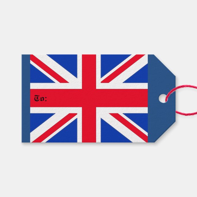 Union Jack Gift Tags (Front (Horizontal))