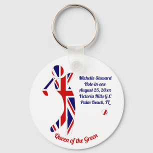 Union Jack Golf Hole-in-one Commemoration Key Ring