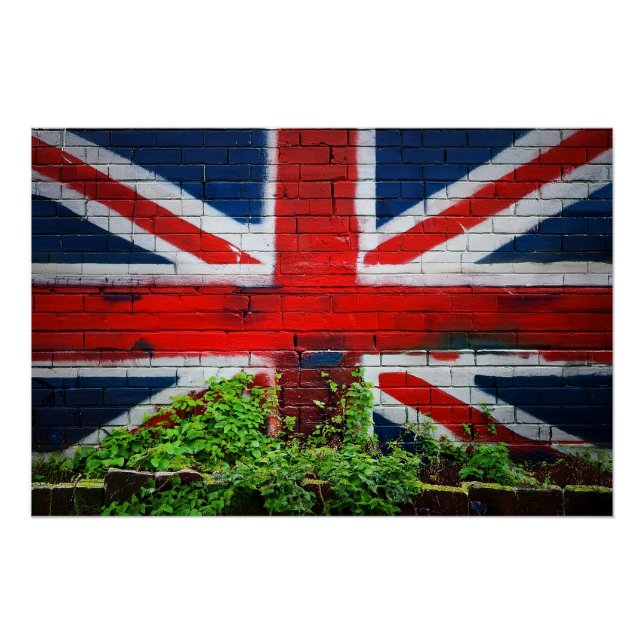 Union Jack Graffiti Flag Poster (Front)