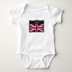 Union Jack Guitar Amplifier Baby Bodysuit