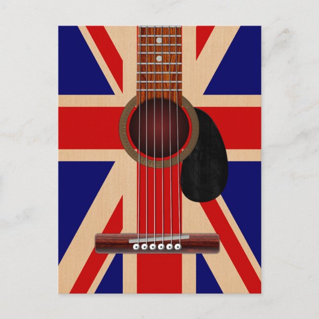 Union Jack Guitar Postcard (Front)