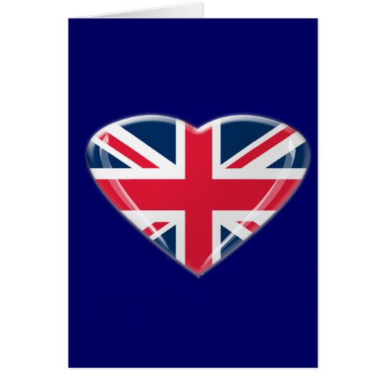 Union Jack Heart Design Card