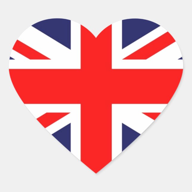 Union Jack Heart Sticker (Front)
