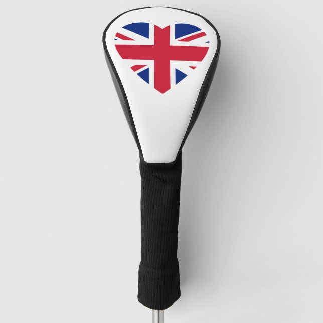 Union Jack Heartflag dccnt Golf Head Cover (Front)