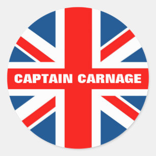 Union Jack humourous Classic Round Sticker