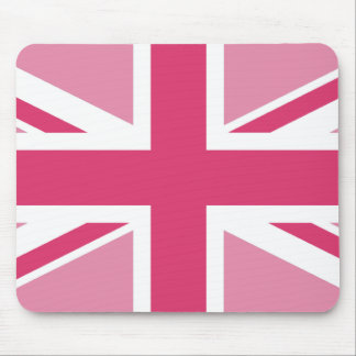 Union Jack ~ In Girly Pinks Mouse Mat