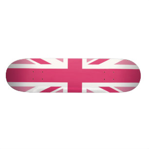 Union Jack ~ In Girly Pinks Skateboard
