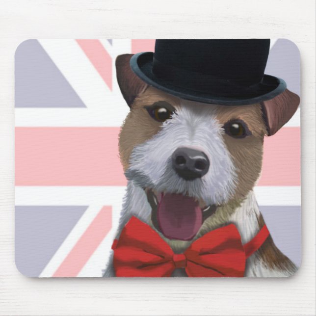 Union Jack Jack Russell Mouse Mat (Front)