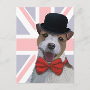Union Jack Jack Russell Postcard