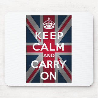 Union Jack Keep Calm And Carry On Mouse Mat