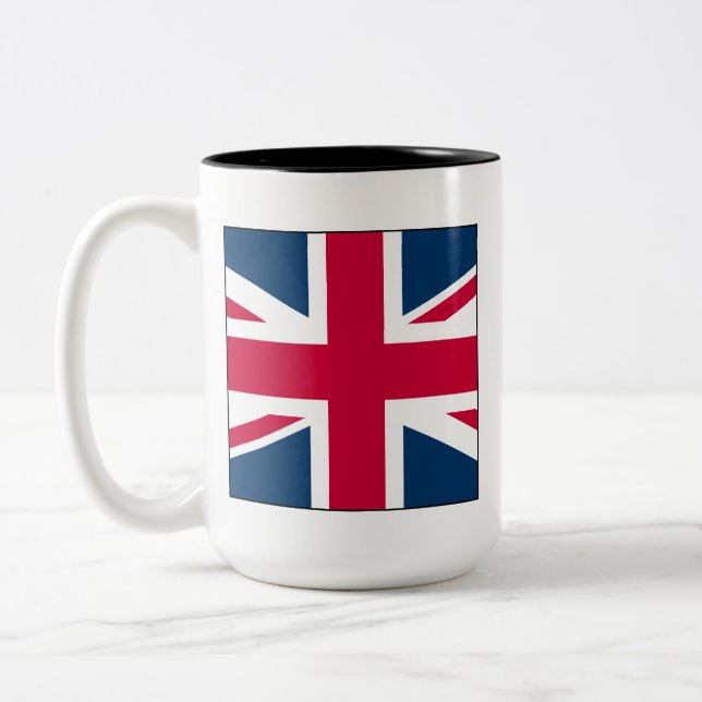 Union Jack Large Two Tone 15 Oz Mug (Left)