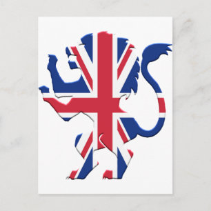 Union Jack Lion Rampant Postcard