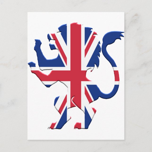 Union Jack Lion Rampant Postcard (Front)