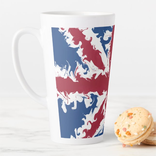 Union Jack Liquid Art  Latte Mug (In Situ)