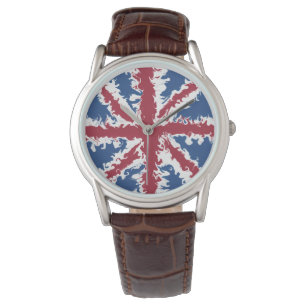 Union Jack Liquid Art  Watch