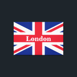 Union Jack London ~ British Flag Canvas Print<br><div class="desc">Flag of the United Kingdom of Great Britain and Northern Ireland with London text. Leave as is,  customise text,  or make blank.</div>