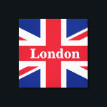 Union Jack London ~ British Flag Canvas Print<br><div class="desc">Flag of the United Kingdom of Great Britain and Northern Ireland with London text. Leave as is,  customise text,  or make blank.</div>