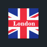 Union Jack London ~ British Flag Canvas Print<br><div class="desc">Flag of the United Kingdom of Great Britain and Northern Ireland with London text. Leave as is,  customise text,  or make blank.</div>