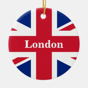 Union Jack London ~ British Flag  Ceramic Tree Decoration