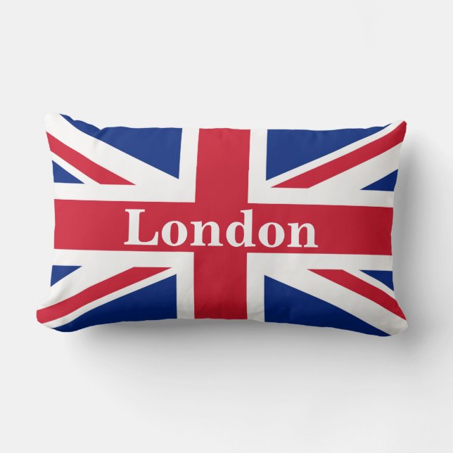 Union Jack London ~ British Flag Lumbar Cushion (Front)
