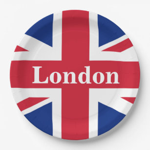 Union Jack London ~ British Flag Paper Plate