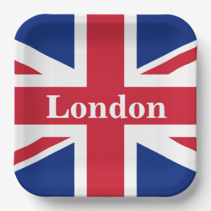 Union Jack London ~ British Flag Paper Plate