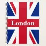 Union Jack London ~ British Flag Planner<br><div class="desc">Flag of the United Kingdom of Great Britain and Northern Ireland with London text. Leave as is,  customise text,  or make blank.</div>