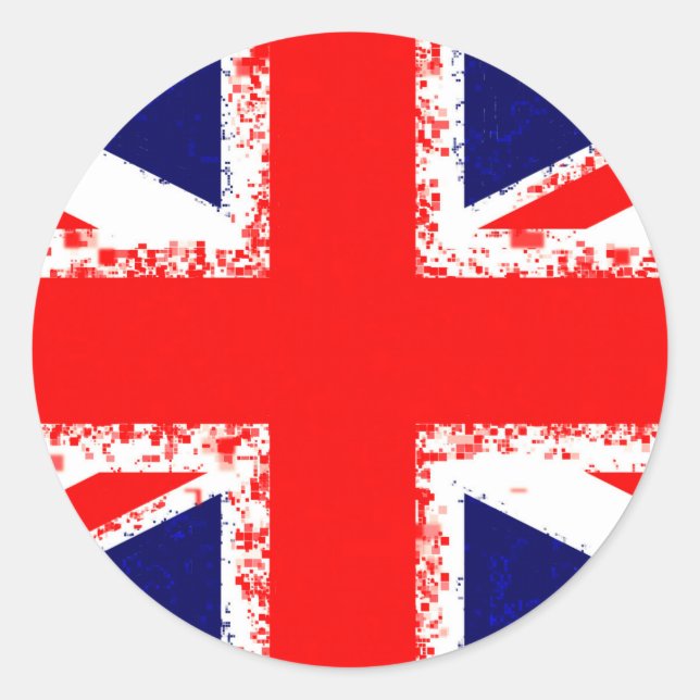 Union jack london flag uk classic round sticker (Front)