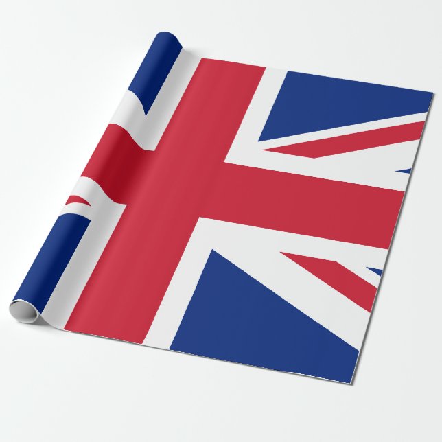 Union Jack Matte Wrapping Paper, 30" x 6' Wrapping Paper (Unrolled)