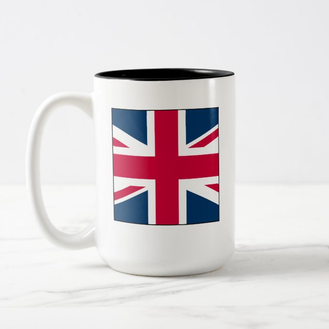 Union Jack Medium Sized Two Tone 15 oz. Mug (Left)