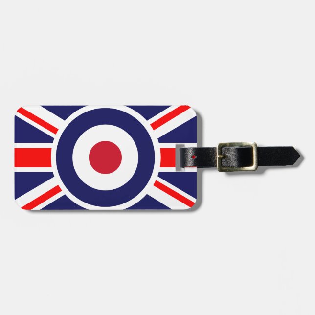 Union Jack Mods England Target Luggage Tag (Front Horizontal)