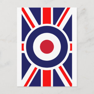 Union Jack Mods England Target Postcard