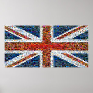 Union Jack Montage - Large Poster