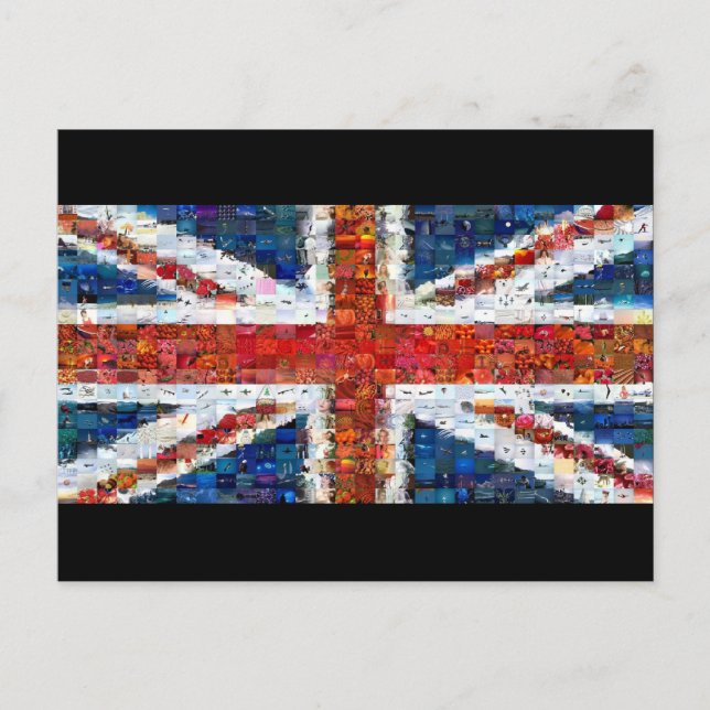Union Jack Montage Postcard (Front)
