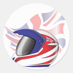 Union Jack Motorcycle Helmet Stickers