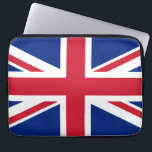 Union Jack National Flag of United Kingdom England Laptop Sleeve<br><div class="desc">The Union Flag, Royal Union Flag or Union Jack since 1606 is the national flag of the United Kingdom. Blue field on which the Cross of Saint Andrew counterchanged with the Cross of Saint Patrick, over all the Cross of Saint George fimbriated. This work created by the United Kingdom Government...</div>