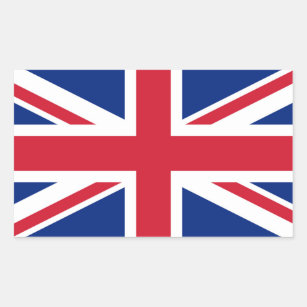 Union Jack National Flag of United Kingdom England Rectangular Sticker