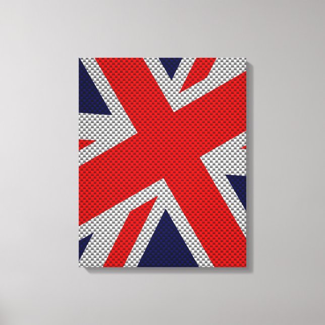 Union Jack on Carbon Fibre Style Print (Front)