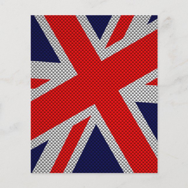 Union Jack on Carbon Fibre Style Print Flyer (Front)