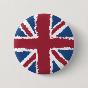 Union Jack Painted Artwork by Heva Weva 6 Cm Round Badge
