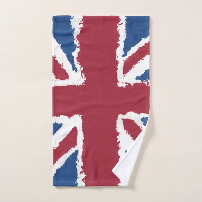 Union Jack Painted Artwork by Heva Weva  Hand Towel (Hand Towel)