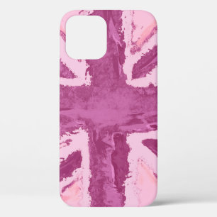 Union Jack Painted UK Art Plum iPhone 12 Case