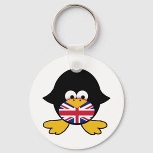 Union Jack Penguin Key Ring