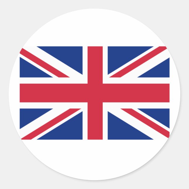 Union Jack Products and T shirts Classic Round Sticker (Front)