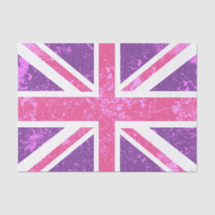 Union Jack, Purple and Pink Tissue Paper
