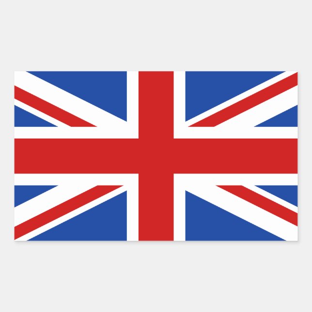 Union Jack Rectangular Sticker (Front)