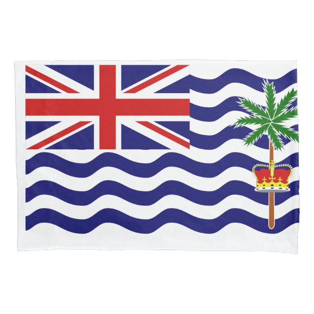 Union Jack Reef Pillow - BIOT Underwater Flag Pillowcase (Front)